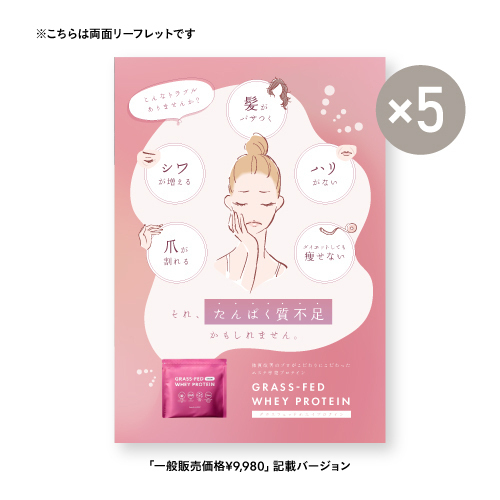 グラスフェッド ホエイプロテイン（ココア風味）パンフレット5枚セット